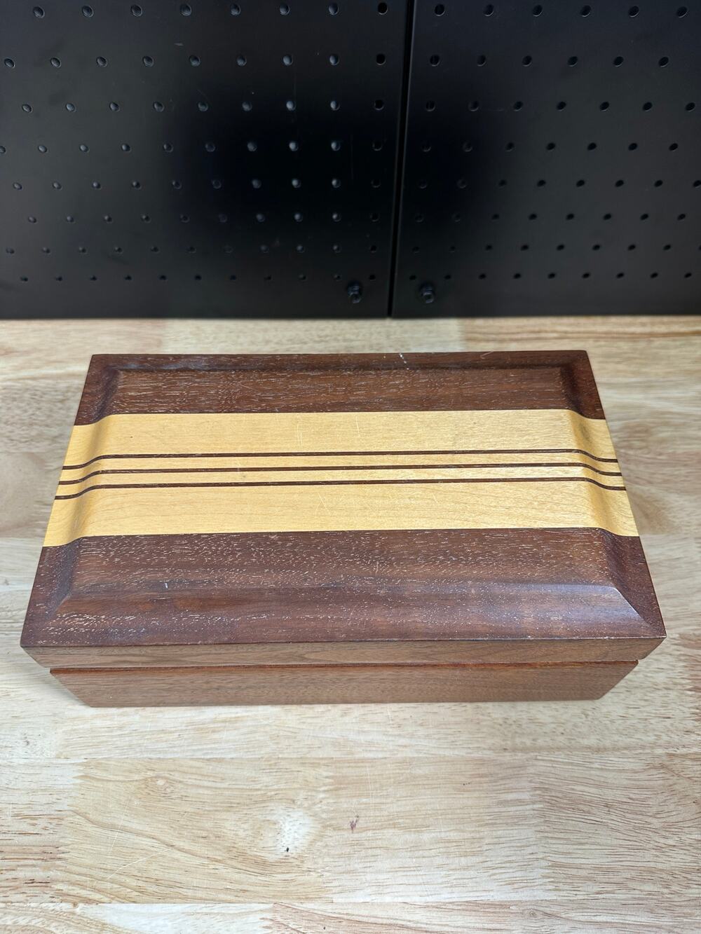 Vintage Wooden Keepsake Box Hand Crafted